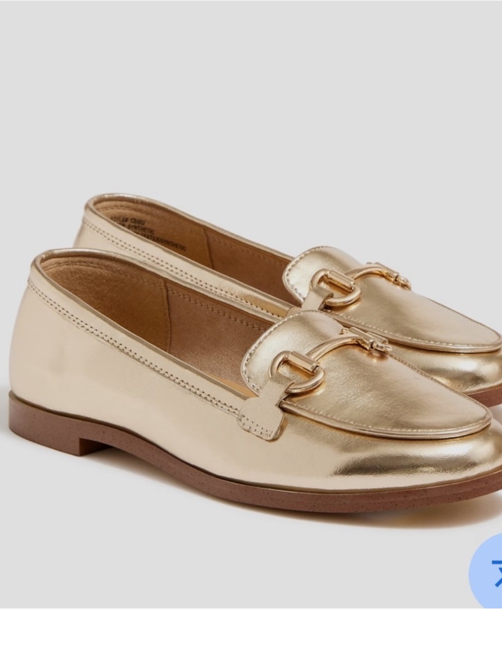 J. Crew Factory Metallic Gold Horsebit Loafers